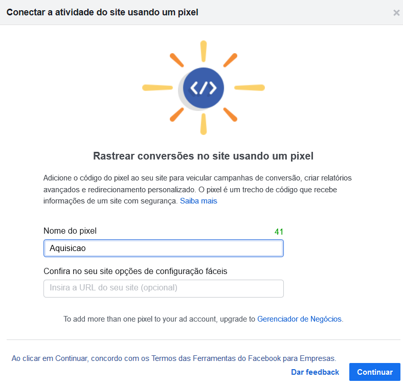 nome pixel - Como Anunciar no Facebook Ads Em 5 Passos Simples